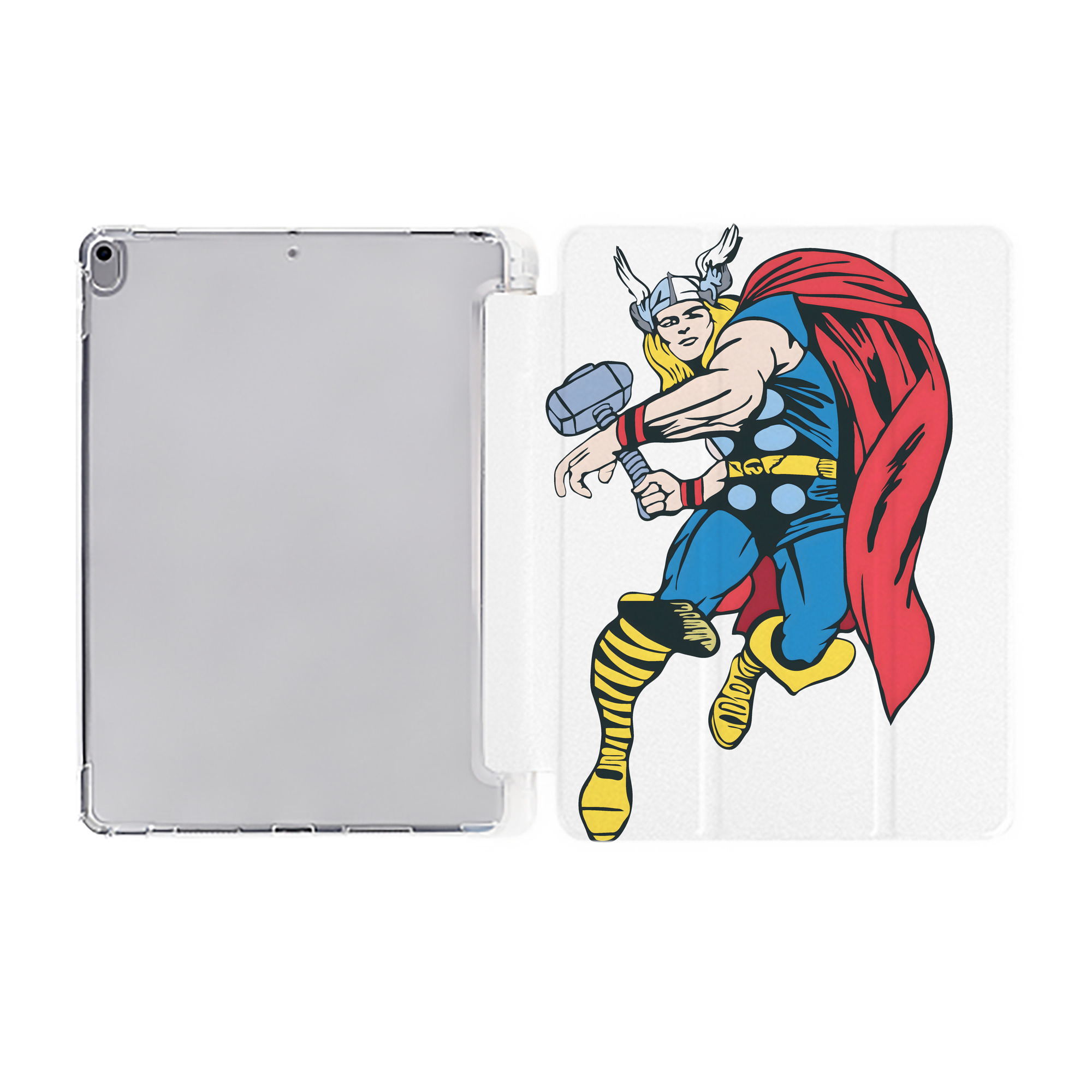 （画像用） アベンジャーズ The Avengers IPad ケース ペン収納付き 三つ折りスタンド PUレザー×シリコン 対応機種9.5/10.5/10.9インチ